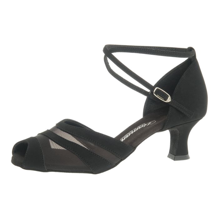 Diamant Damen Tanzschuh Latein 102-064-040 schwarz Nubuk Synth.