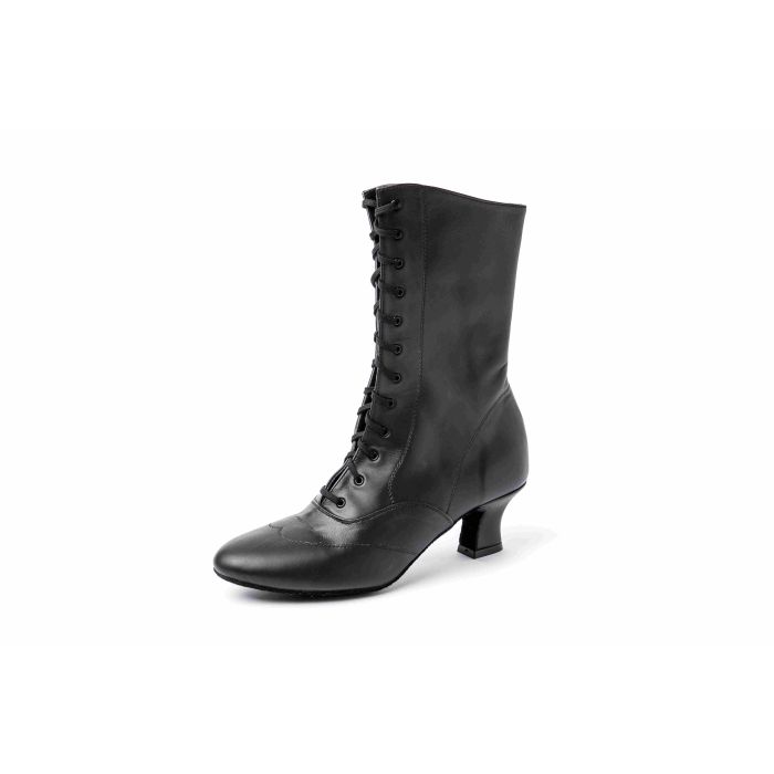 Harr Damenschnürstiefelette mit Ziernaht schwarz 625-111-120 schwarz