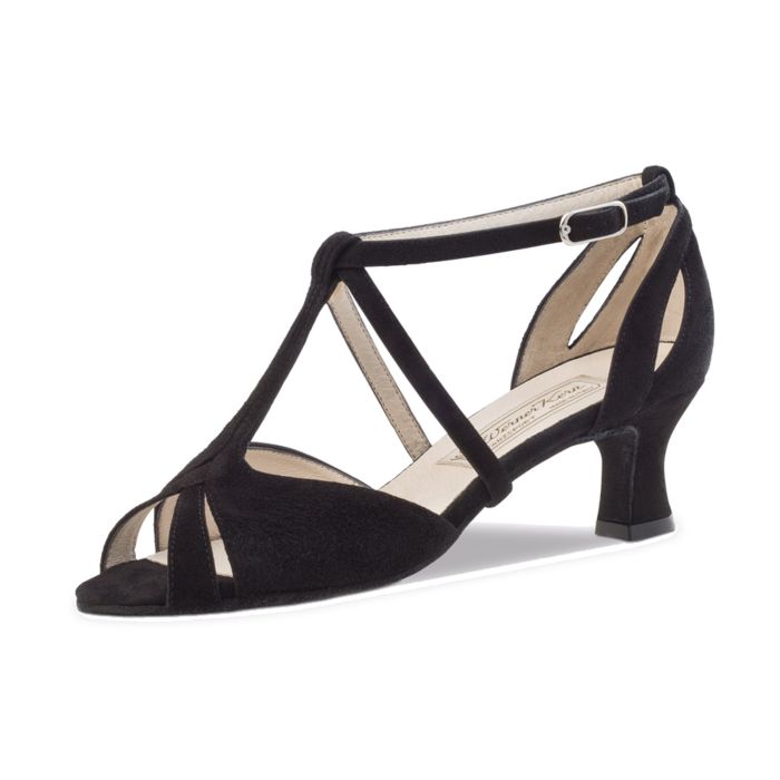 Werner Kern Damen Tanzschuh Francis Samtziege schwarz