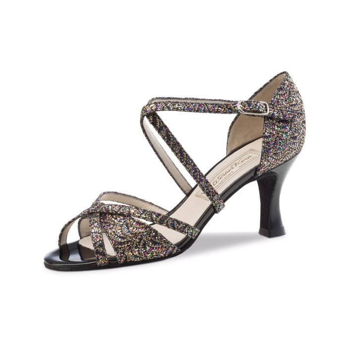 Werner Kern Damen Tanzschuh July Brokat multi Brokat multi / Lack schwarz
