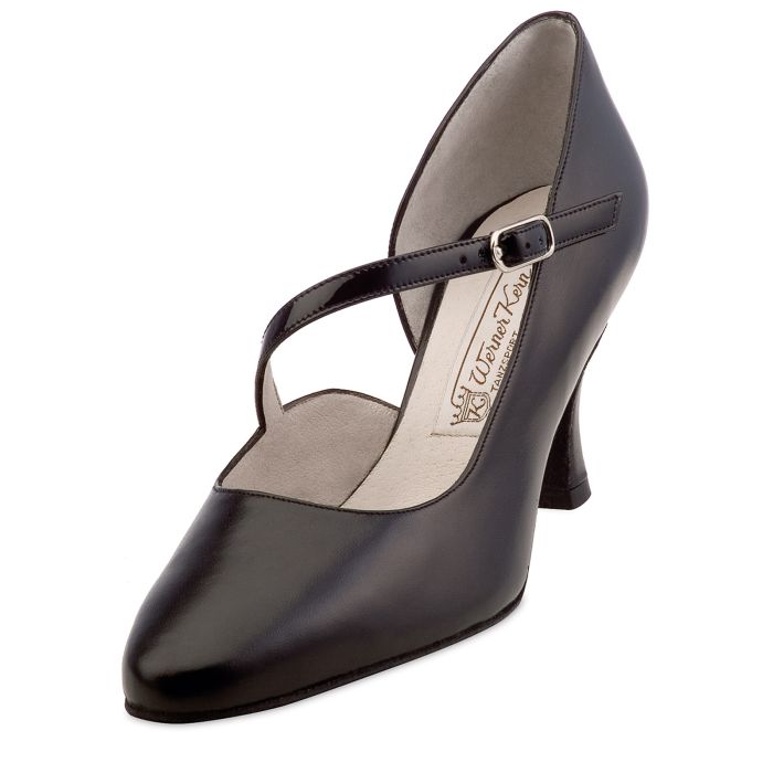 Werner Kern Damen Tanzschuh Rita 6,5 Nappa schwarz / Lack schwarz